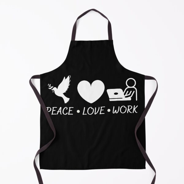 Item preview, peace love work designed and sold by ImagineInk.