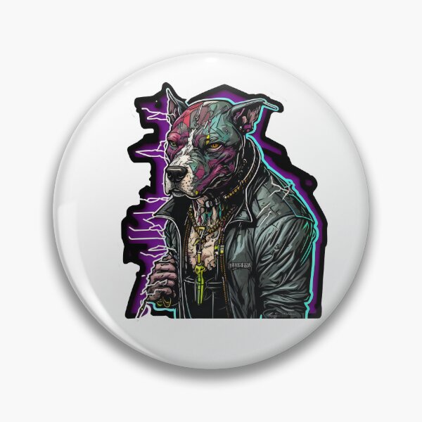 Artikelvorschau, Cyberpunk-Pitbull Nr. 5 entworfen und verkauft von OregonArtForAll.