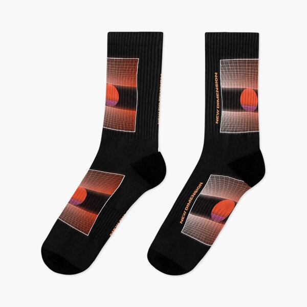 Item preview, New Dimension Black and Orange Vaporwave T-Shirt designed and sold by LivVisuals.