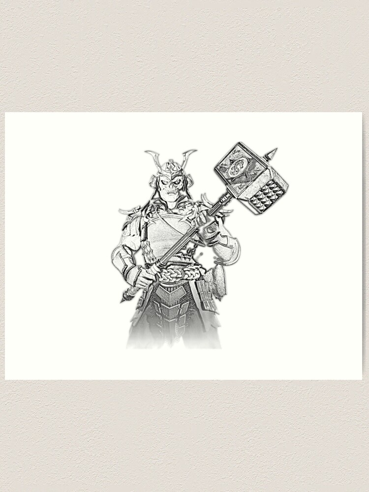 Shao Kahn Art Print for Sale by drawnbyernie