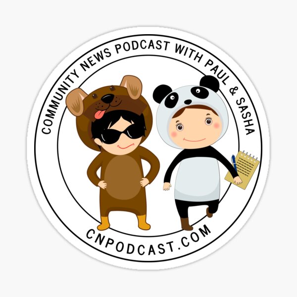 Circle Furry Podcast Logo Community News Podcast with Paul and Sasha Fan Gear Sticker