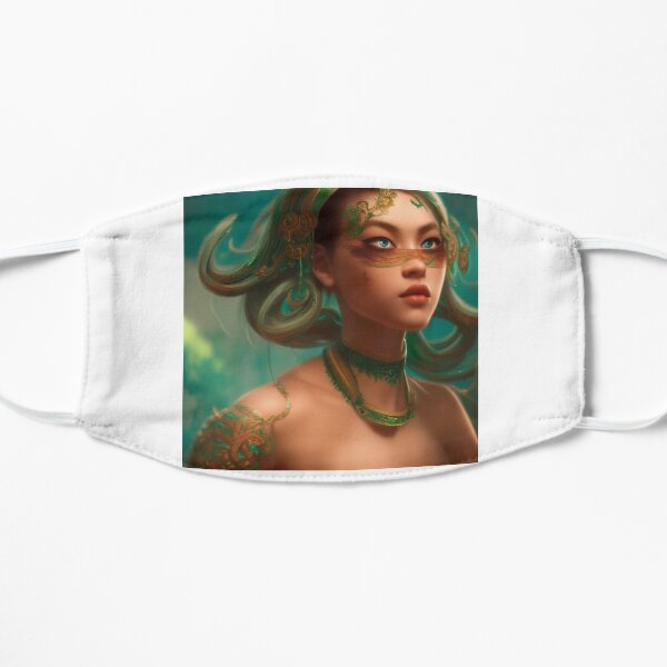 Enigmatic jade girl in G-string Flat Mask