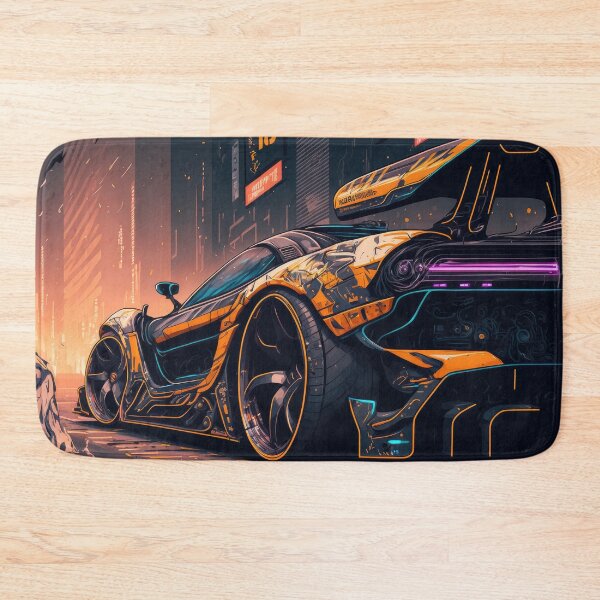 Item preview, Futuristic Hyper Sports Car in the Street of Neo Tokyo Cyberpunk designed and sold by ultra-cool.