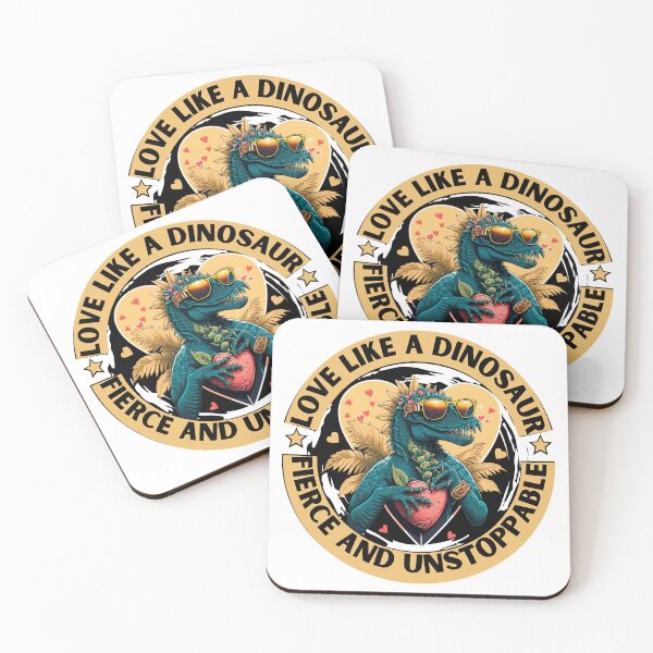 Item preview, Dinosaur t-shirt with enamored glasses designed and sold by relso.