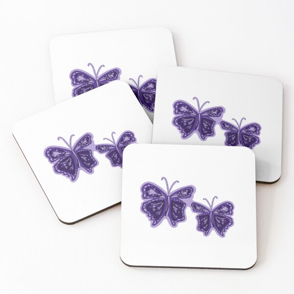 Item preview, Royal Purple Butterfly Twins designed and sold by flowerfieldsart.