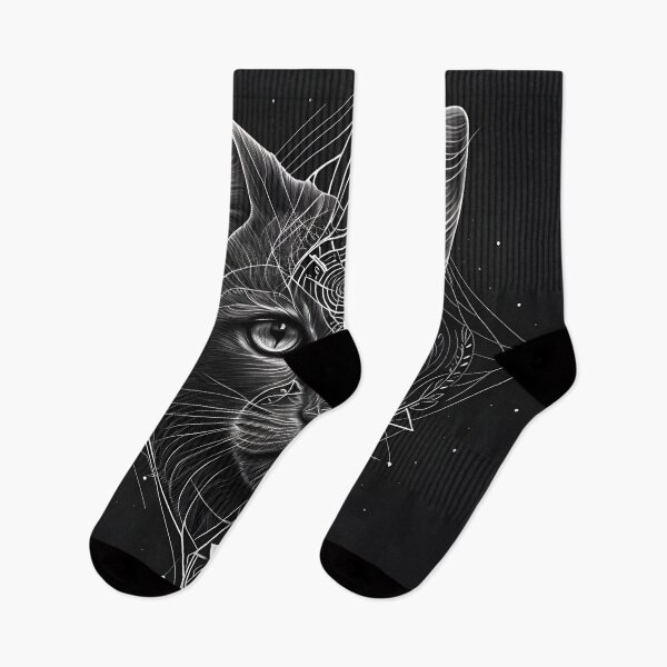 Item preview, Black and white sacred cat designed and sold by CrudeBow.