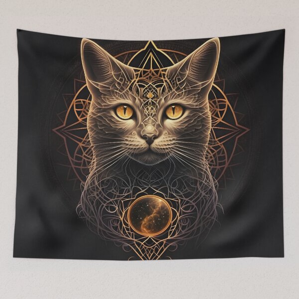 Item preview, Golden Sacred Cat designed and sold by CrudeBow.