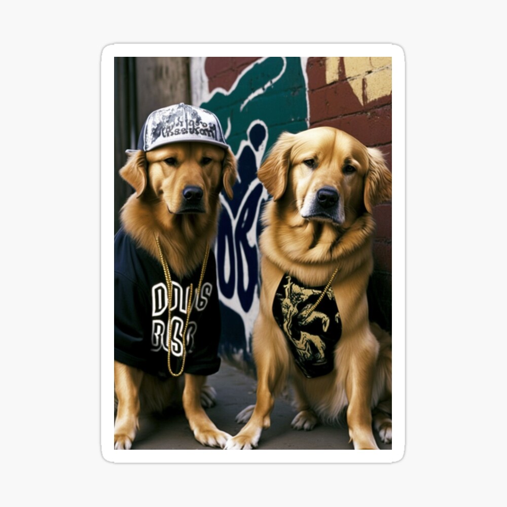 DOGS GOLDEN RETRIEVER GANGSTER STYLE Poster for Sale by KAZUDESIGNART