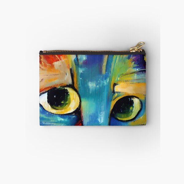 Item preview, Abstract Blue and Orange Cat designed and sold by PBJArt.