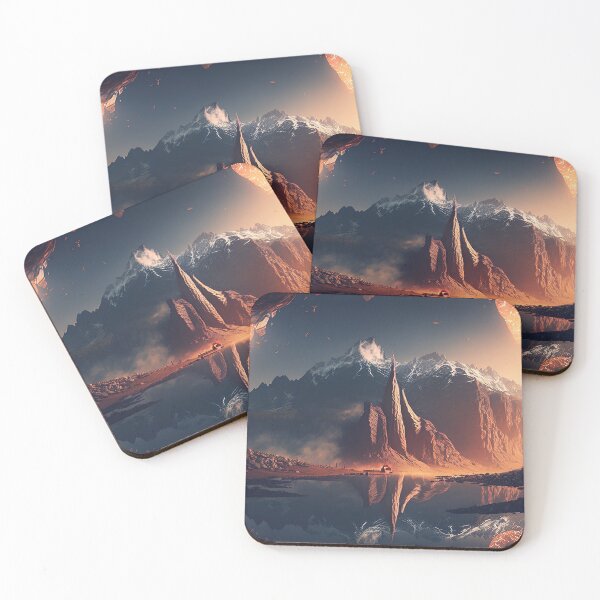 Item preview, Fantastic mountain landscape mk.6 designed and sold by ArtEatLove.