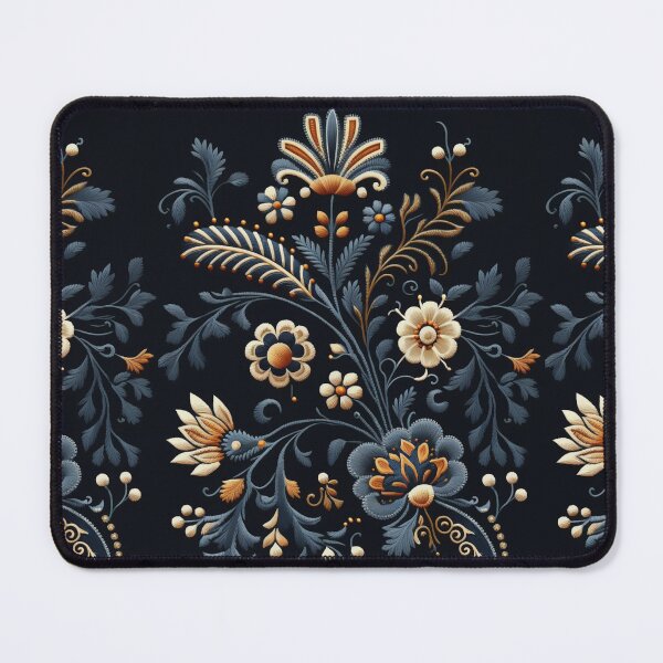 Item preview, Traditional Blue and White Portuguese Style Floral Embroidery Pattern designed and sold by Orianah.