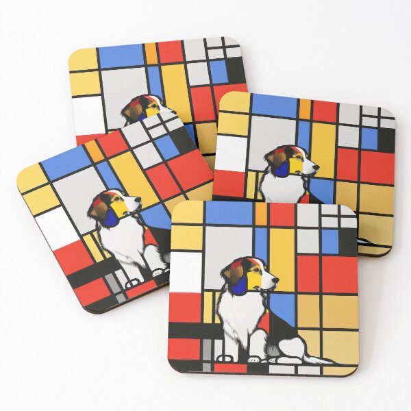 Item preview, piet mondrian dog designed and sold by Animally-Ai.