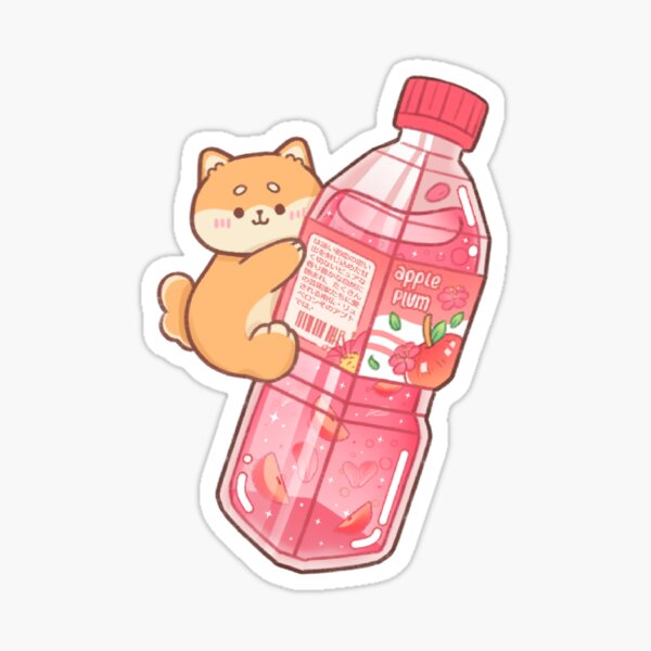 Shiba Apple Plum Capilco Juice Sticker