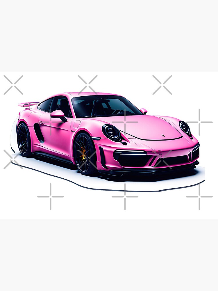 Une Touche de Douceur : Ma Porsche Rose | Impression rigide