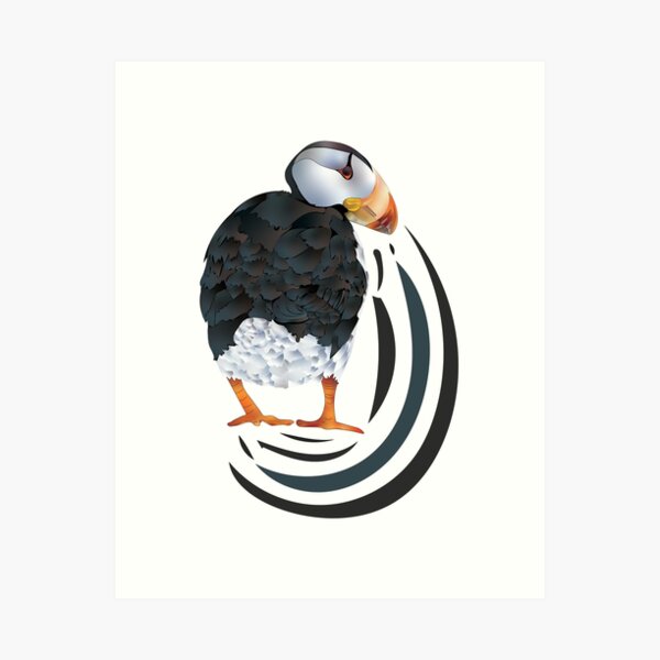Horned Puffin Art Print