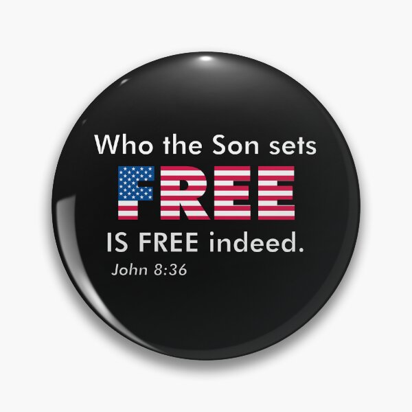 Item preview, Who the Son sets Free Flag - John 8:36 designed and sold by C4--.