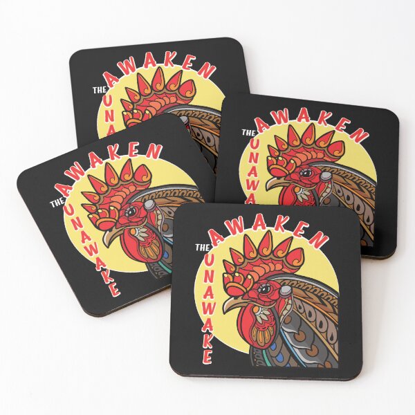 Item preview, Awaken The Unawake Rooster Dark Color Chicken designed and sold by designsmostfowl.