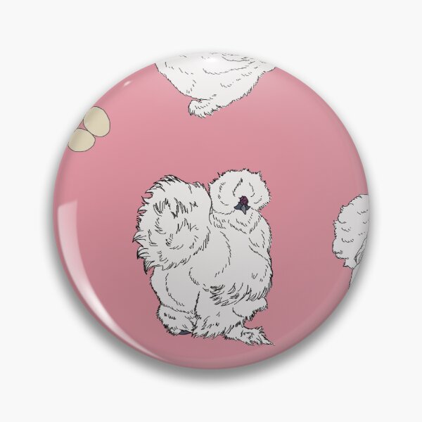 Item preview, White Silkie Chicken Pattern Pink designed and sold by Ashley Gagnon.