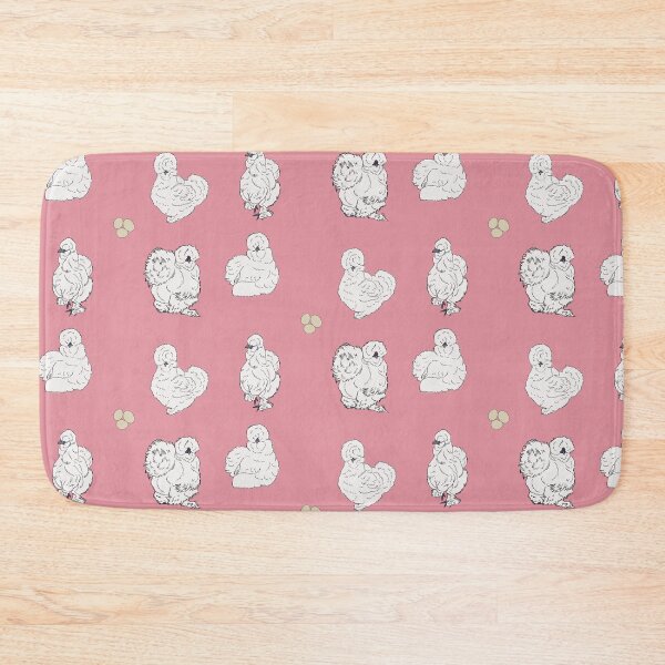 Item preview, White Silkie Chicken Pattern Pink designed and sold by Ashley Gagnon.