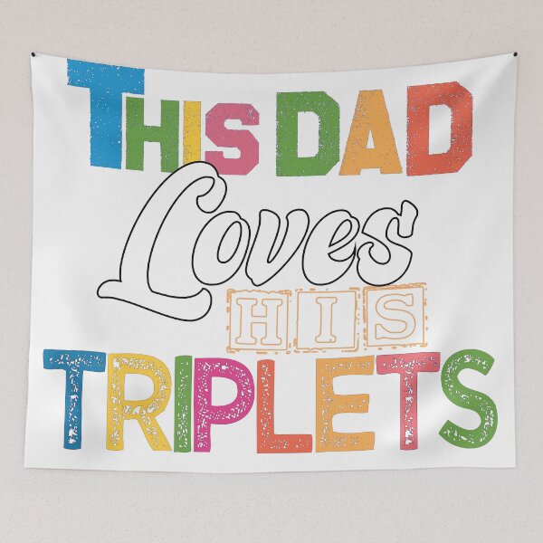 Item preview, This Dad Loves His Triplets, funny dad gift idea  designed and sold by Keni-shop.