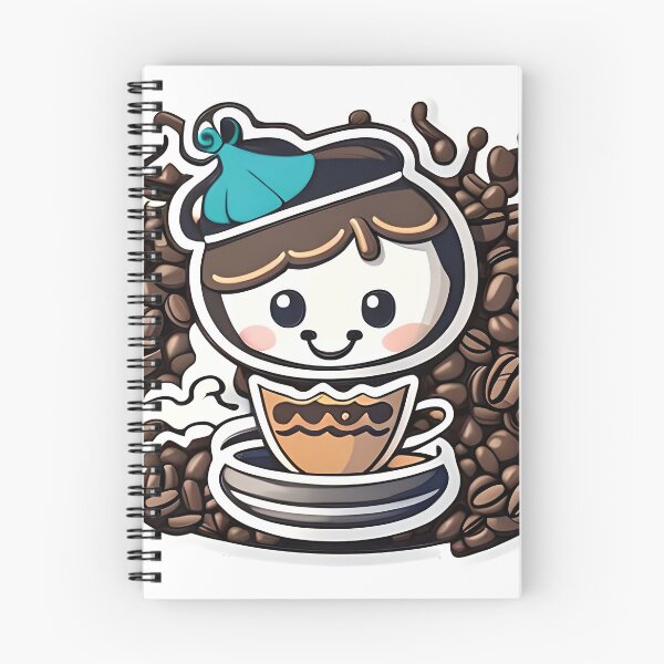 Item preview, Happy little coffe cup with coffee beans designed and sold by Enrike-AC.