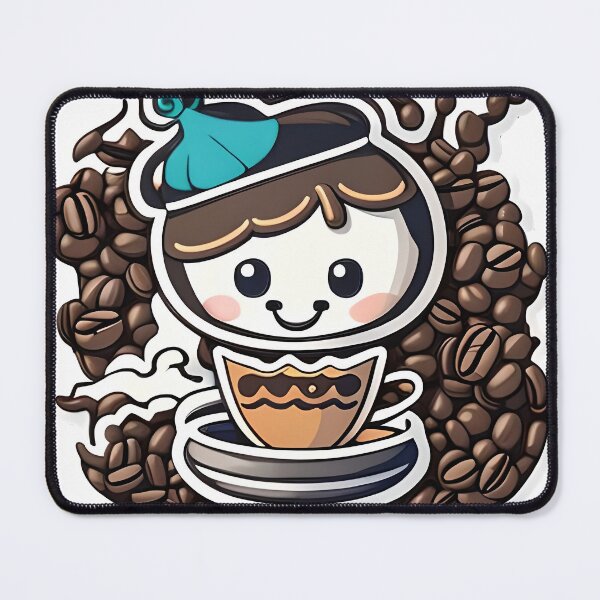 Item preview, Happy little coffe cup with coffee beans designed and sold by Enrike-AC.