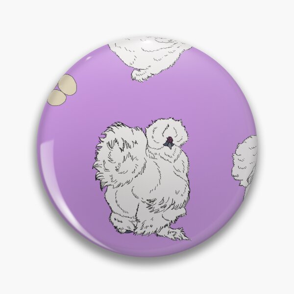 Item preview, White Silkie Chicken Pattern Purple designed and sold by Ashley Gagnon.