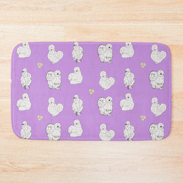 Item preview, White Silkie Chicken Pattern Purple designed and sold by Ashley Gagnon.