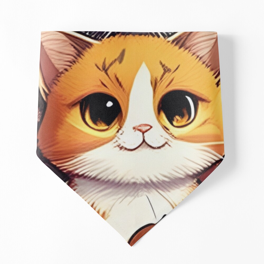 Happy Cute Cat Face Pet Anime Cat Lover Poster for Sale by