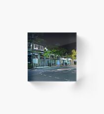 Night scene - modern suburbia Acrylic Block
