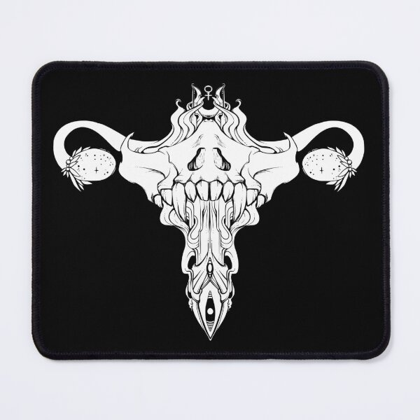Item preview, Death Metal Skull Uterus And Ovaries, Feminist Art designed and sold by cellsdividing.