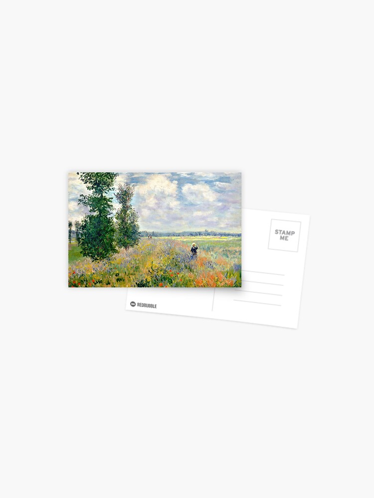 Thumbnail 1 of 2, Postcard, Poppy Fields near Argenteuil by Claude Monet designed and sold by VintageArchive.
