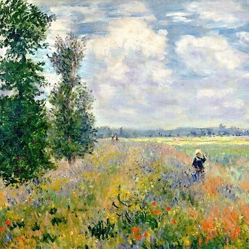 Artwork thumbnail, Poppy Fields near Argenteuil by Claude Monet by VintageArchive