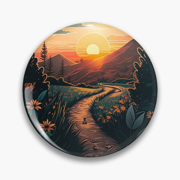 Item preview, Endless Adventure: Hiking Trail Sunset with Mountain Design designed and sold by OAK231.