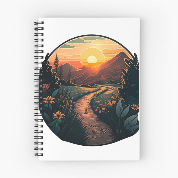 Item preview, Endless Adventure: Hiking Trail Sunset with Mountain Design designed and sold by OAK231.