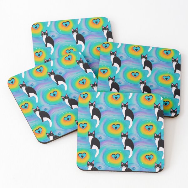 Item preview, With its unique blend of abstract and figurative elements, this tuxedo cat print is a true work of art that is sure to spark joy and admiration in anyone who sees it designed and sold by BrendaDesigner.