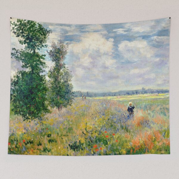 Aperçu de l'œuvre Champs de coquelicots près d'Argenteuil par Claude Monet créée et vendue par VintageArchive.