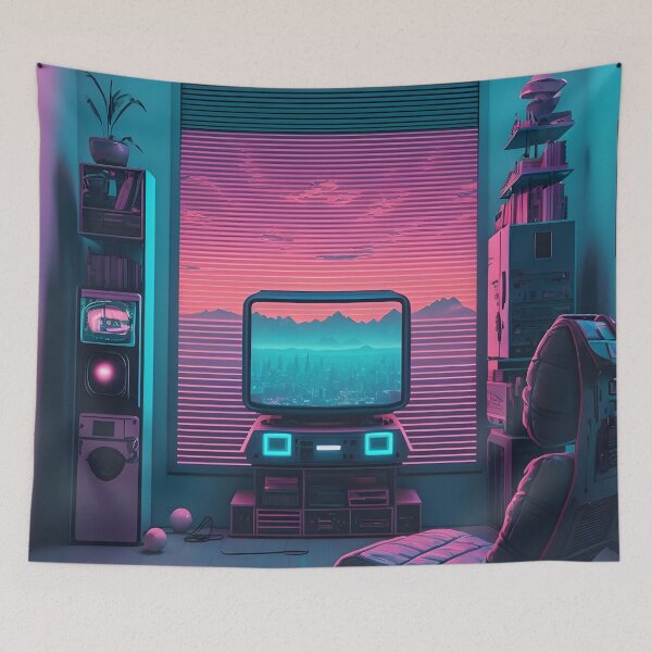 Artikelvorschau, Lo-Fi-Dekor, Chill-Raum, Vaporwave, Retro entworfen und verkauft von BmoreCreative.