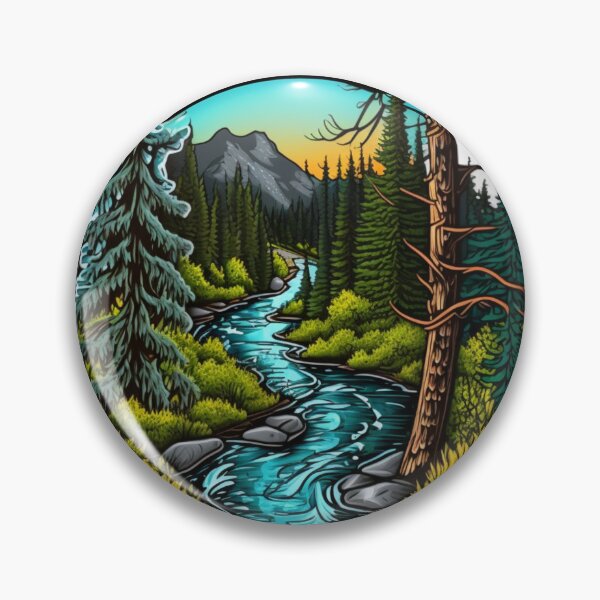Item preview, Serene River Flowing Through the Trees designed and sold by OAK231.