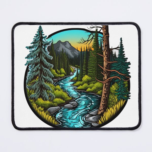 Item preview, Serene River Flowing Through the Trees designed and sold by OAK231.