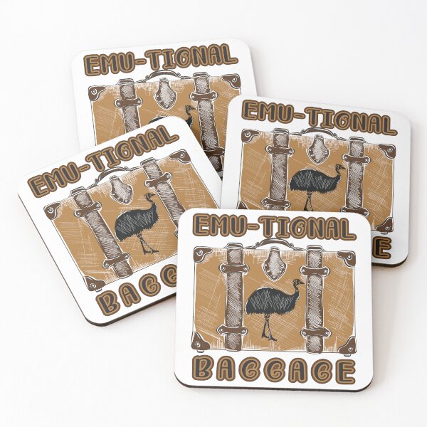 Item preview, Emu-tional Baggage Funny Emu Design designed and sold by designsmostfowl.