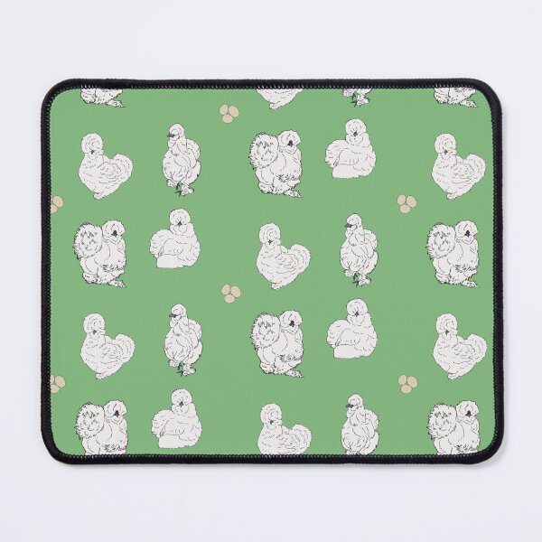 Item preview, White Silkie Chicken Pattern Sage designed and sold by Ashley Gagnon.