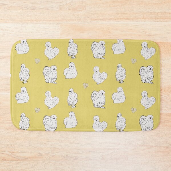 Item preview, White Silkie Chicken Pattern Yellow designed and sold by Ashley Gagnon.