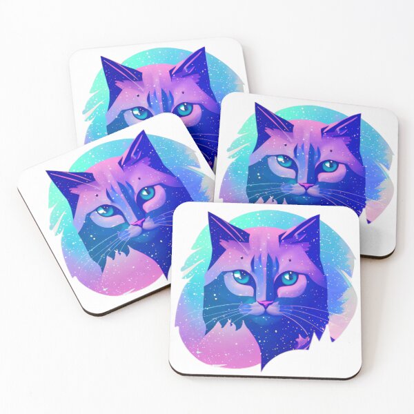 Item preview, Arctic Galaxy Space Cat #3 designed and sold by EdeniaArtStudio.