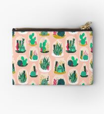 Terrariums - Cute little planters for succulents in repeat pattern by Andrea Lauren Studio Pouch