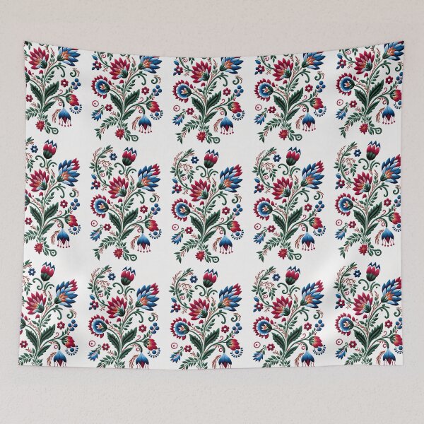 Item preview, Colorful Portuguese Style Folk Embroidery Pattern designed and sold by Orianah.