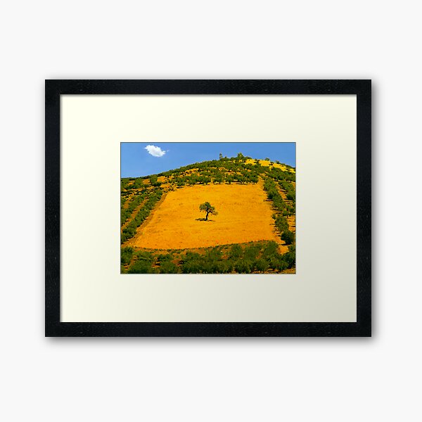 Squared tree Framed Art Print