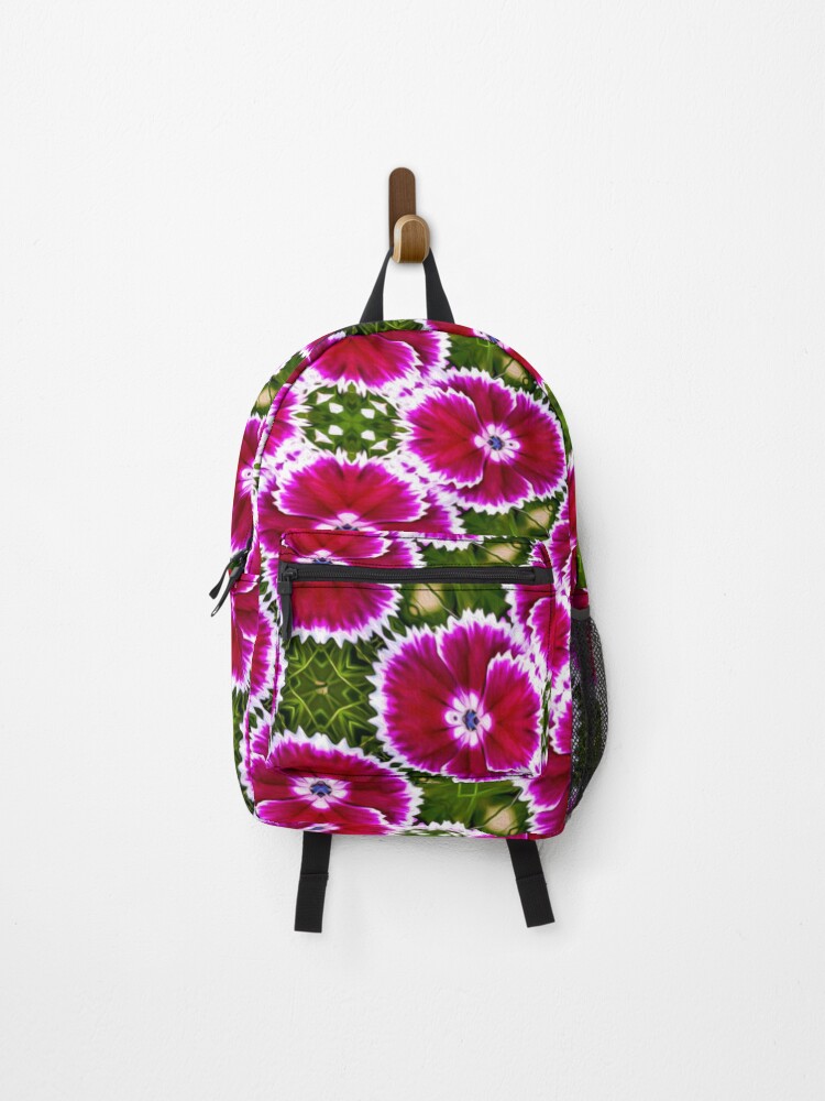Thumbnail 1 of 3, Backpack, Violet Carnation Pattern designed and sold by Patternflower.