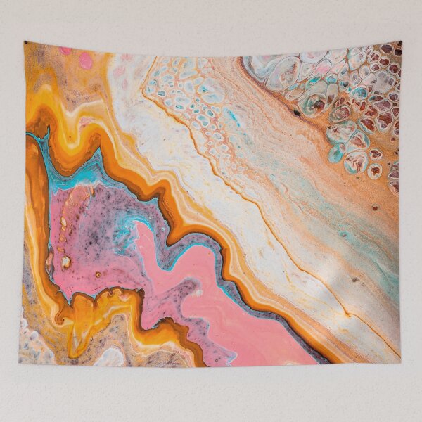 Item preview, Caramel Swirls 5  - Original Fluid Acrylic Abstract Painting designed and sold by lumino-one.