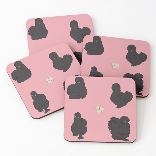 Item preview, Black Silkie Chicken Pattern Pink designed and sold by Ashley Gagnon.